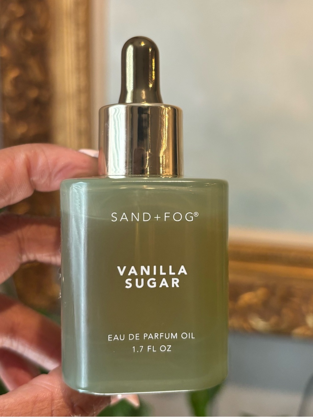 SAND+FOG Vanilla Sugar Eau de Parfum Oil — Olive Green Bottle